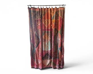 175 EmbroideredMirrorworkTextileWallHangingCurtainPanel