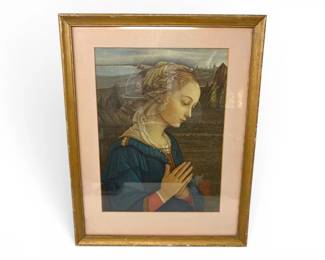 82 RenaissanceMadonnaPortraitFramedVintagePrint