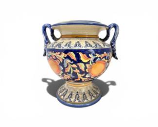 62 HandPaintedMediterraneanStyleCeramicUrnVase