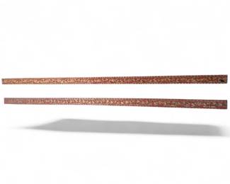 185 PairofHandPaintedRedGoldDecorativeWoodTrimPanels