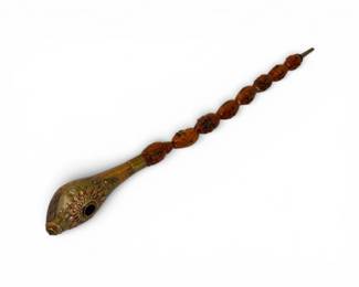 13 AntiqueStylePipewCarvedPeachPitFiguralBeads