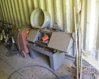 Industrial W.F. Wells Metal Cutting Bandsaw with Commercial Welder