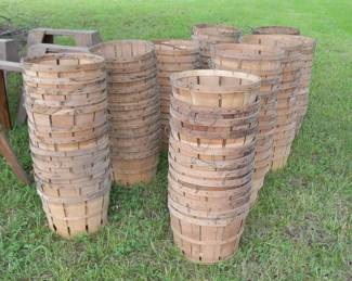Vintage Wooden Bushel Harvest Baskets