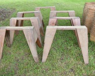 Heavy-Duty Wooden Sawhorses