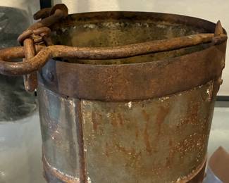 Antique European farmhouse bucket.