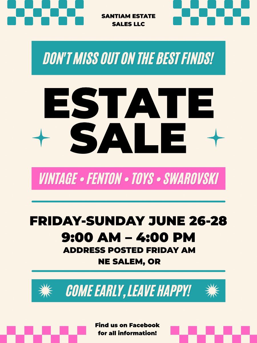 Pink And Green Retro Shopping Garage Sale Poster