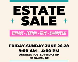 Pink And Green Retro Shopping Garage Sale Poster