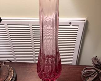Columbia Pink Fenton Swung Vase