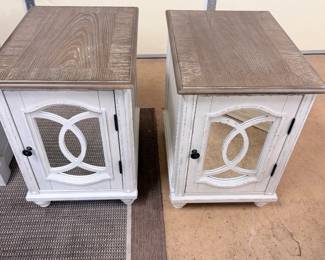 2 Glass-Front End Tables
