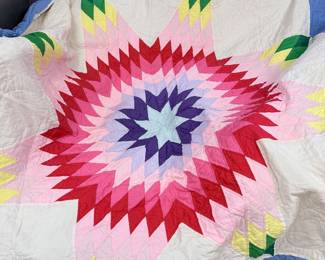 VTG Lone Star Pattern Quilt