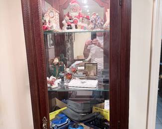 Glass Front Wooden Display Cabinet