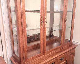Solid Oak China Cabinet