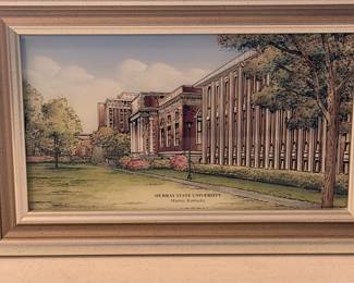 Reversed Glass Painting of Pogue Library