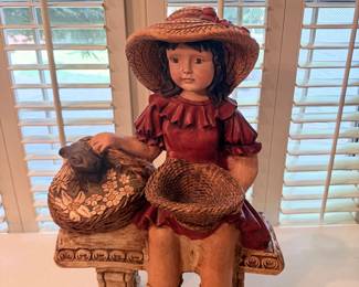 Little Girl on a Bench 