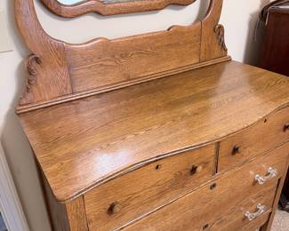 Antique Oak Dresser with Mirror