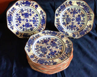 Lot 53: Blue and White Floral Ceramic Plates
