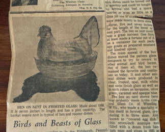 Lot 98: Hen on Nest in Frosted Glass