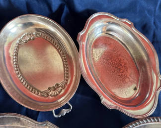Lot 41: Set of Four Oval Silver-Plated Trays