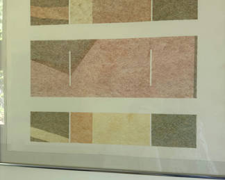 Lot 92: Framed abstract color-block artwork