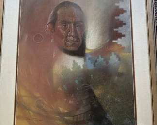 Lot 86: Framed abstract painting