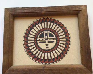 Lot 10: Framed circular geometric artwork