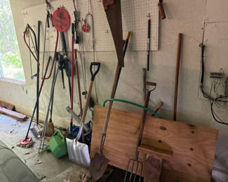 Lot 102: Garden and Workshop Tool Collection