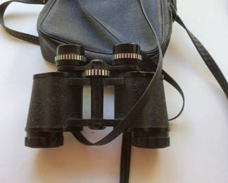 Lot 7: Compact binoculars with leather case