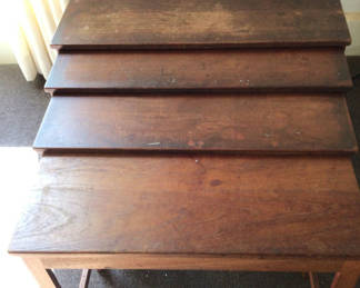 Lot 1: Set of four nesting wooden tables