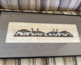 Lot 94: Framed Panoramic Print of Waterfowl