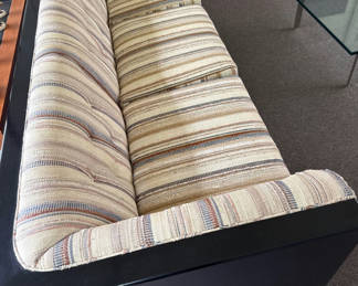 Lot 73: Mid modern Striped sofa