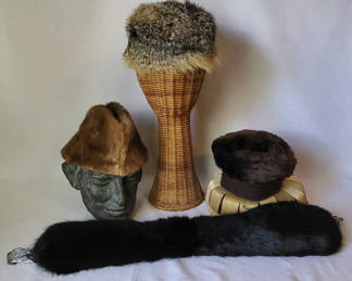 Lot 81: Vintage Fur Caps Etc. Lot of 4