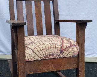 Lot 3: Antique Mission Oak Rocker