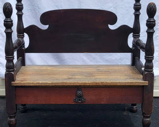 Lot 4: Hand Made Bench w/ Repurposed Vintage Materials