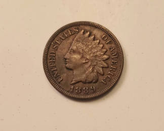 Lot 7: 1889 U.S. Indian Head 1 cent Penny
