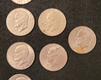Lot 8: Lot of 7 Eisenhower Dollars From 1970s (2 Bicentennial)