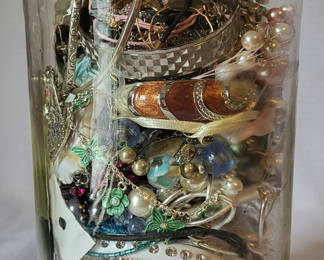 Lot 60: Mystery Jar of Jewelry • 10" (#2)