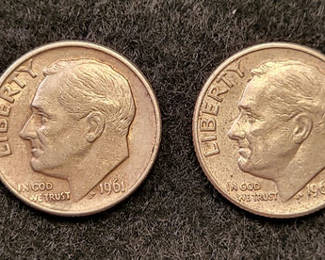 Lot 32: Lot of 4 Silver Roosevelt U.S. Dimes • 90% Silver •