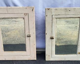 Lot 108: Vintage Recessed Medicine Cabinets Lot of 2