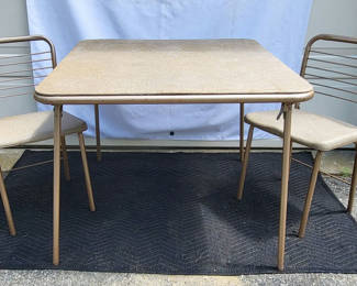 Lot 70: Vintage Mid-Century Folding Card Table