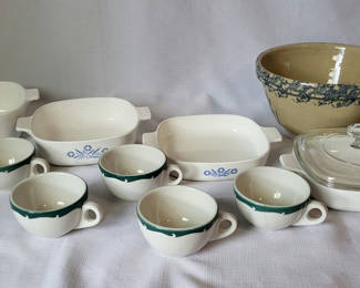 Lot 78: Vintage Kitchen Ware Lot of 11• Corning/Ransbottom/Sterling Ceramics