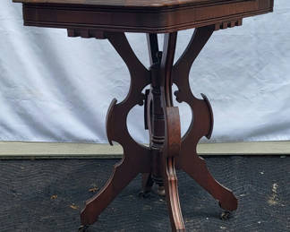 Lot 97: Victorian Eastlake Side Table On Castors