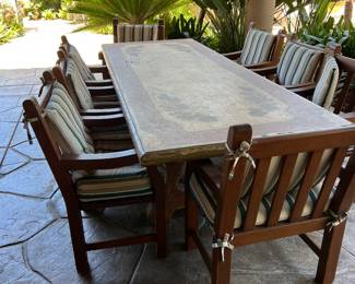 Large and Heavy fabulous dining set - outdoor patio set 