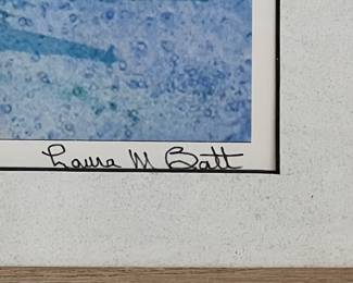 Laura M Batt lithograph - signed and numbered