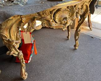 Italian Rococo pair of Large Console Tables - 
