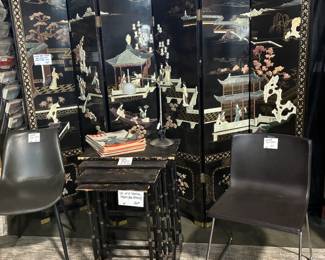 Chinese Room Divider with Mother of Pearl
