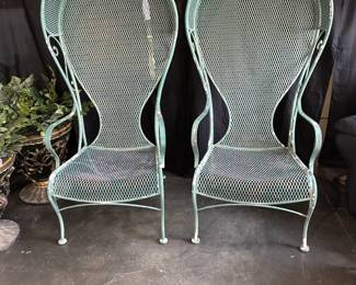 Wrought iron Bonnet Chairs