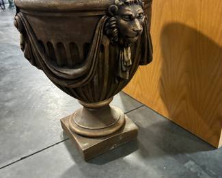 Stone planters with Lion heads (2)