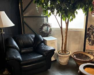 Lounge chair,  Artificial tree
