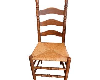 Six ladder back chairs