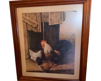 Vintage rooster print